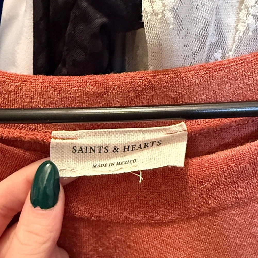 Rust Ruffle Sweatshirt - Picture 5 of 6
